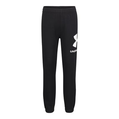 Under Armour Boys' Pull-On Jogger Sweatpants, Soft & Comfortable, Relaxed Fit, Black Everyday, 7