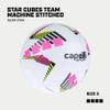 Capelli Sport Soccer Ball Size 3, Star Cubes Team Kids Soccer Ball for Boys and Girls Players, Outdoor and Indoor Training, Neon Pink view 2