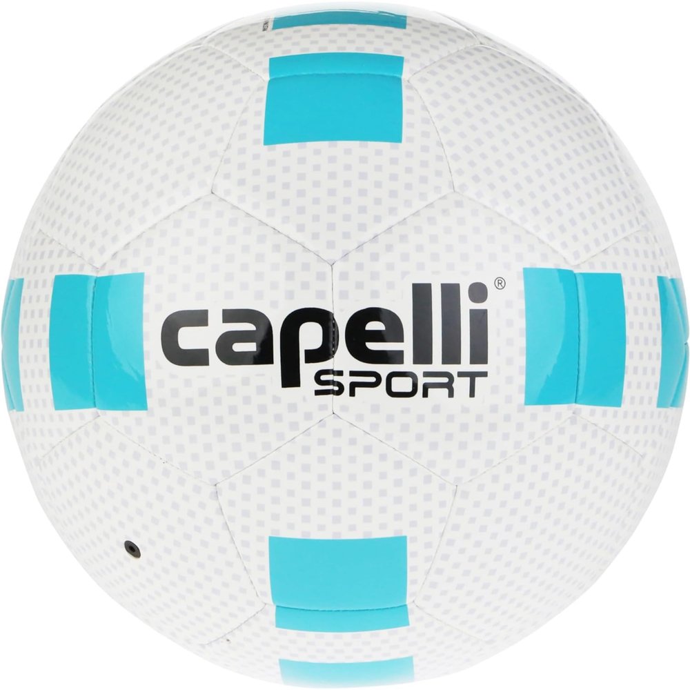 Capelli Sport Soccer Ball Size 5, Fusion II Cubes Team FIFA Basic Soccer Ball for Youth and Adult Players, Outdoor and Indoor Training, Turquoise