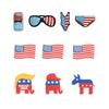 FRANKTECH Golf Club Covers Pins, 10pcs or 25pcs PVC Plastic Decoration Charms, Funny Add On, Compatible to Golf Head Covers (10PCS, USA Theme) view 1