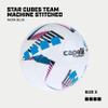 Capelli Sport Soccer Ball Size 3, Star Cubes Team Kids Soccer Ball for Boys and Girls Players, Outdoor and Indoor Training, Neon Blue view 2