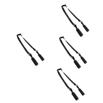 INOOMP 4pcs Ski Straps for Carrying Snowboard Carrier Easy Adjust Shoulder Back Band Fasteners for Ski Poles