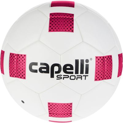 Capelli Sport Soccer Ball Size 5, Fusion II Cubes FIFA Quality Pro Soccer Ball for Youth and Adult Players, Outdoor and Indoor Training, Bright Pink