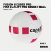 Capelli Sport Soccer Ball Size 5, Fusion II Cubes FIFA Quality Pro Soccer Ball for Youth and Adult Players, Outdoor and Indoor Training, Bright Pink view 2
