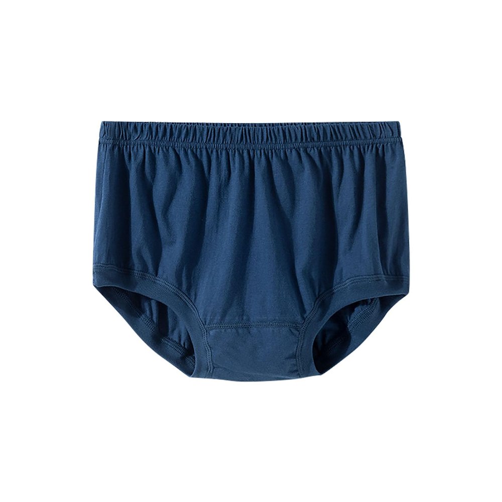 Cambkatl Mens Basic Cotton Underwear - Comfortable Hight Waisted Underpants - Breathable Soft Briefs for Older Male