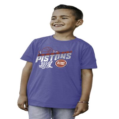 Detroit Pistons NBA Officially Licensed Youth Tri-Blend T-Shirt Hoop Team Color, Medium
