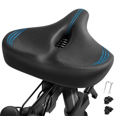 Oversized Bike Seat Cushion for Peloton Bike & Bike+, Comfort Bicycle Seat Replacement for Men & Women, Extra Wide Bike Saddle Compatible with Peloton, Echelon, Exercise, Electric, Cruiser Bikes