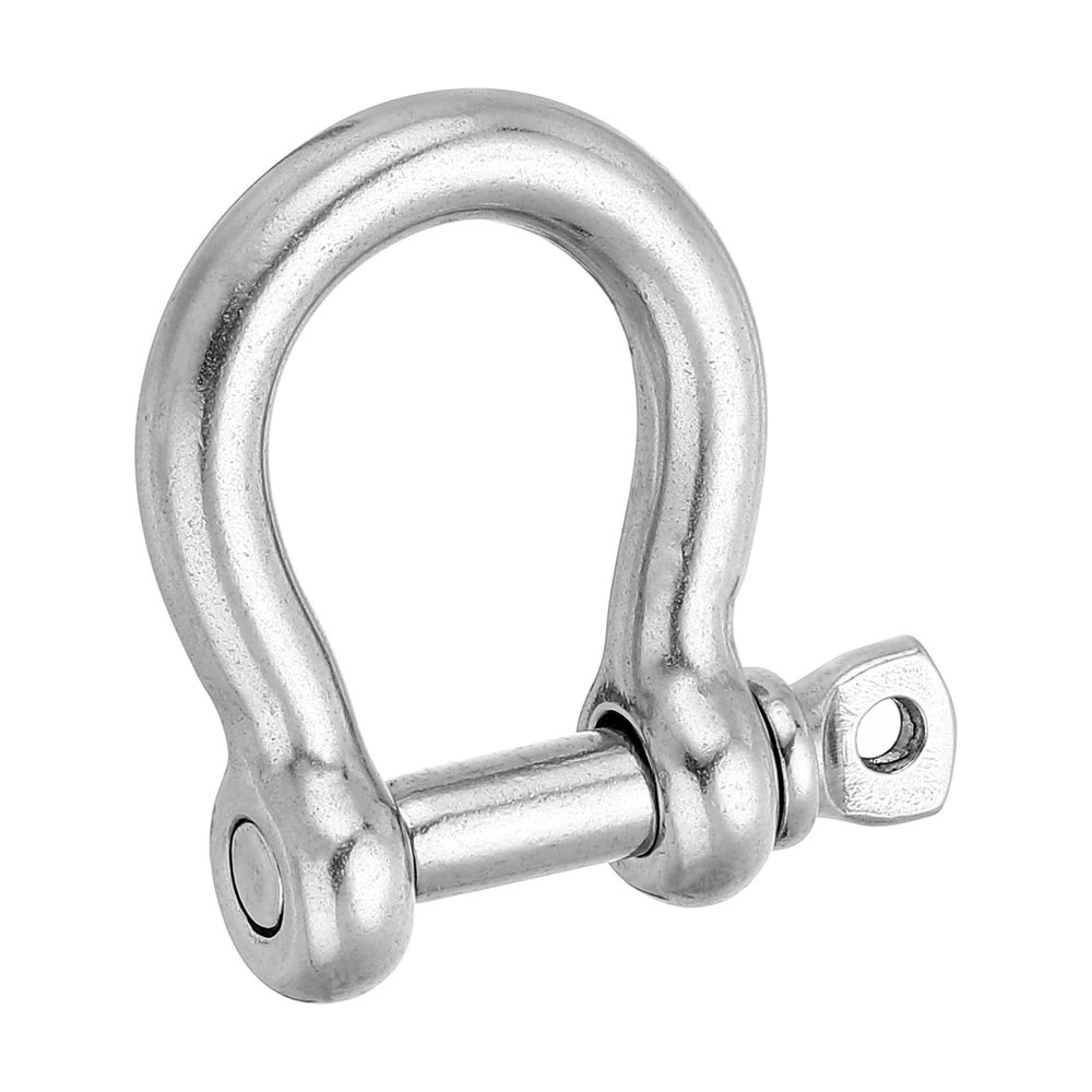 PATIKIL Screw Pin Shackle 5mm 3/16" 220lb, 316 Stainless Steel Forged Bow Shackle Marine Grade for Chains Wire Rope Outdoor, Silver