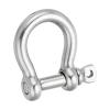 PATIKIL Screw Pin Shackle 5mm 3/16" 220lb, 316 Stainless Steel Forged Bow Shackle Marine Grade for Chains Wire Rope Outdoor, Silver view 1