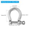 PATIKIL Screw Pin Shackle 5mm 3/16" 220lb, 316 Stainless Steel Forged Bow Shackle Marine Grade for Chains Wire Rope Outdoor, Silver view 2