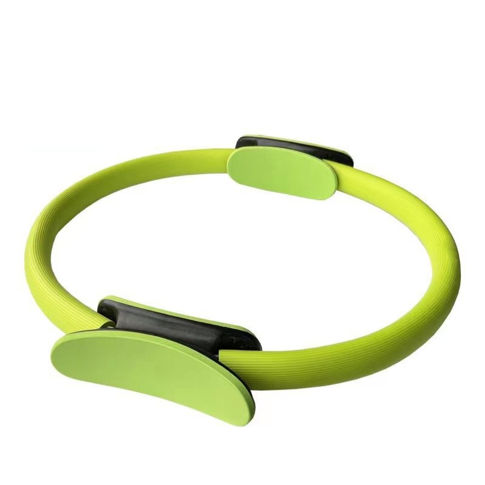 WINLDKFER Pilates Laps, Yoga Circles, Yoga Resistance Rings, Magic Circles, Open Back Circles, Fitness Equipment Exercises, Green (large diameter 37cm)