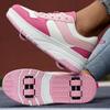 ANEFUN Roller Skate Shoes for Kids Girls Boys Detachable Wheeled Fashion Sneakers view 3