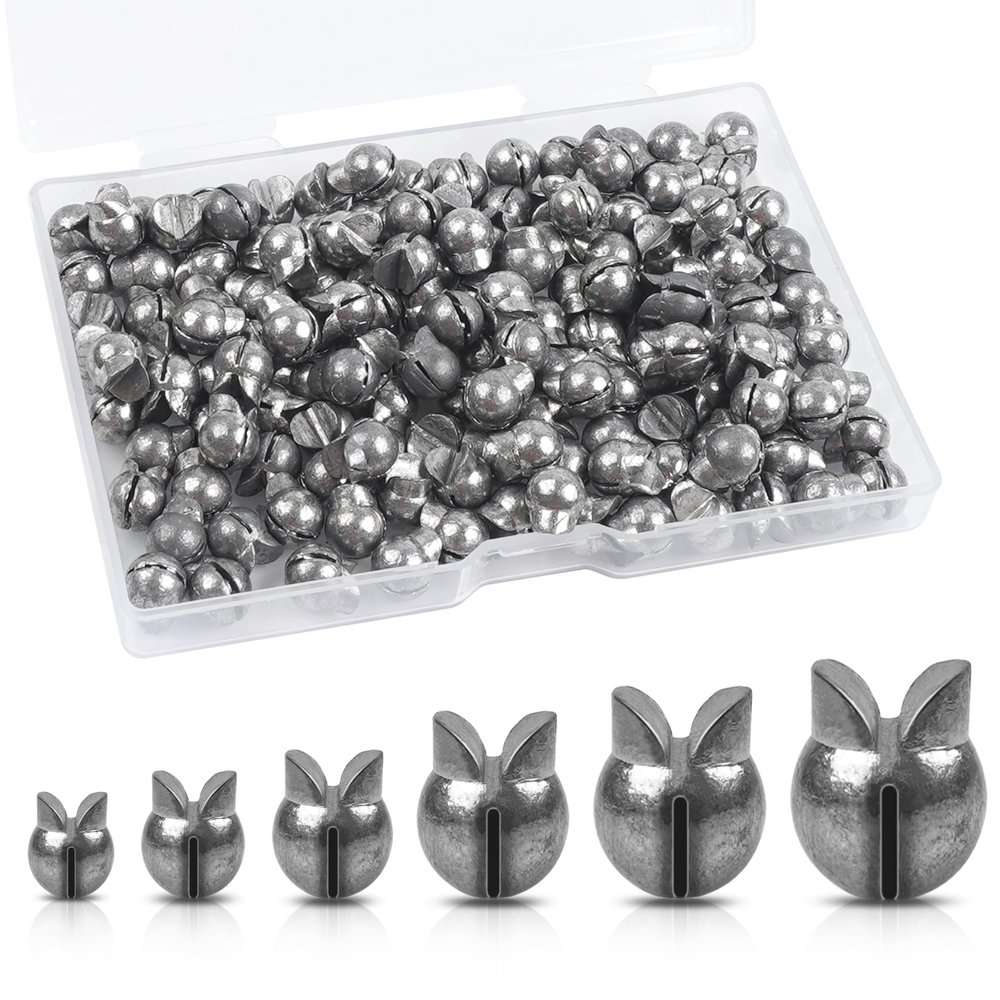 100Pcs Split Shot Fishing Weights Sinkers - Removable Round Lead Drop Shot Weights Small Fishing Line Weights for Freshwater Saltwater Bass Fishing (1.5G)