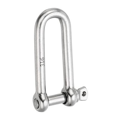 PATIKIL Screw Pin Shackle 5mm 3/16" 220lb, 316 Stainless Steel Forged Long D Shackle Marine Grade for Chains Wire Rope Outdoor, Silver