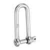 PATIKIL Screw Pin Shackle 5mm 3/16" 220lb, 316 Stainless Steel Forged Long D Shackle Marine Grade for Chains Wire Rope Outdoor, Silver view 1