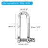 PATIKIL Screw Pin Shackle 5mm 3/16" 220lb, 316 Stainless Steel Forged Long D Shackle Marine Grade for Chains Wire Rope Outdoor, Silver view 2