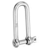 PATIKIL Screw Pin Shackle 12mm 1/2" 2646lb, 316 Stainless Steel Forged Long D Shackle Marine Grade for Chains Wire Rope Outdoor, Silver view 1
