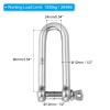 PATIKIL Screw Pin Shackle 12mm 1/2" 2646lb, 316 Stainless Steel Forged Long D Shackle Marine Grade for Chains Wire Rope Outdoor, Silver view 2