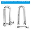 PATIKIL Screw Pin Shackle 12mm 1/2" 2646lb, 316 Stainless Steel Forged Long D Shackle Marine Grade for Chains Wire Rope Outdoor, Silver view 4