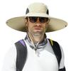 WITHMOONS Wide Brim Boonie Bush Hat Fishing Hiking Hat Foldable Safari Cap Outdoor YZ80250 (Beige) view 1