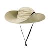 WITHMOONS Wide Brim Boonie Bush Hat Fishing Hiking Hat Foldable Safari Cap Outdoor YZ80250 (Beige) view 2