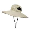 WITHMOONS Wide Brim Boonie Bush Hat Fishing Hiking Hat Foldable Safari Cap Outdoor YZ80250 (Beige) view 3