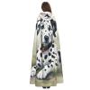 QASNLU Dalmatian print Halloween hooded cape decoration cape costumes for witches, Mardi Gras, Christmas, Black view 4