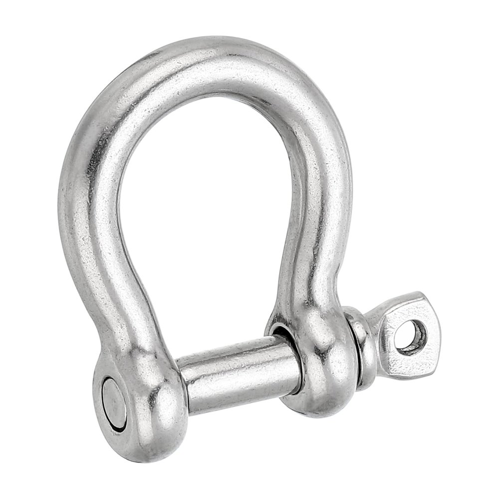 PATIKIL Screw Pin Shackle 6mm 1/4" 440lb, 316 Stainless Steel Forged Bow Shackle Marine Grade for Chains Wire Rope Outdoor, Silver