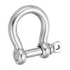 PATIKIL Screw Pin Shackle 6mm 1/4" 440lb, 316 Stainless Steel Forged Bow Shackle Marine Grade for Chains Wire Rope Outdoor, Silver view 1