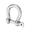 PATIKIL Screw Pin Shackle 6mm 1/4" 440lb, 316 Stainless Steel Forged Bow Shackle Marine Grade for Chains Wire Rope Outdoor, Silver view 3