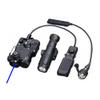 Metal PST4 Laser Sights Box(with IR Laser+Red/Green/Blue Laser Sight+Remote Pressure Switch), &M300A Strong White LED Flashlight Combo, Black view 1