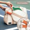 Humbl Fridays Pickleball Tote Bag, Women's Sporty Tote, Beige/Taupe, 17" x 6" x 12", 20L, 2 Compartments, Paddle Cover, Adjustable Shoulder Strap & Fence Hook view 3