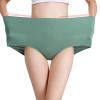 Dninmim 2Pcs/Set Women High Waist Underpanties Cotton Panties Solid Stretch Underwear skyblueWhite L view 2