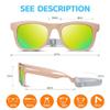 RIVBOS Baby Sunglasses Boys&Girls with Strap UV400 Polarized Flexible for Toddler,Infant and Newborn(0-24month) Brown&Rainbow gold Lens RBK0231 view 2