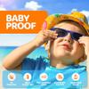 RIVBOS Baby Sunglasses Boys&Girls with Strap UV400 Polarized Flexible for Toddler,Infant and Newborn(0-24month) Brown&Rainbow gold Lens RBK0231 view 4