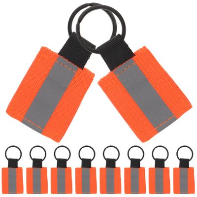 BESPORTBLE High Visibility Reflective Keychain Tag 10 Pcs/bag Pendant for Backpack Zipper Pulls Night Sports Accessory
