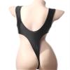 Rswnyirn Womens Oil Silky One-Piece Sling Shot Swimsuit Micro Bikini Underwear Thong Swimwear Black Medium view 2