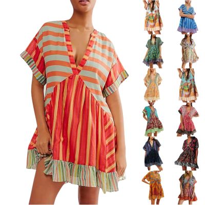 KICILVS Womens Boho Summer Dresses, Plus Size Boho Summer Dresses, Boho Dress for Women, Boho Beach Dress