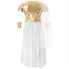 Linjinx Men's 2Pcs Halloween Cosplay Ancient Greek Costume Roman Tunic Toga Robe with Gloves White X-Large view 4