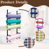 amhricho Yoga Mat Storage Rack, Wall Mounted Yoga Mat Holder, Large Capacity Storage Shelf, Multi-layer Storage, Home Hanging Storage Racks, Suitable for Home, Yoga Studio, Gym, School(Black,5-Tier) view 3