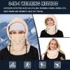 Balaclava Skiing and Cycling Beige Face Mask, Men's Winter Clothing, Women's Skiing Suit Warm Collar, Cold Weather Sports Street Fashion Outdoor Clothing, Wool Warm Scarf Hood view 2