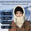 Balaclava Skiing and Cycling Beige Face Mask, Men's Winter Clothing, Women's Skiing Suit Warm Collar, Cold Weather Sports Street Fashion Outdoor Clothing, Wool Warm Scarf Hood view 3