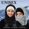 Balaclava Skiing and Cycling Beige Face Mask, Men's Winter Clothing, Women's Skiing Suit Warm Collar, Cold Weather Sports Street Fashion Outdoor Clothing, Wool Warm Scarf Hood view 4