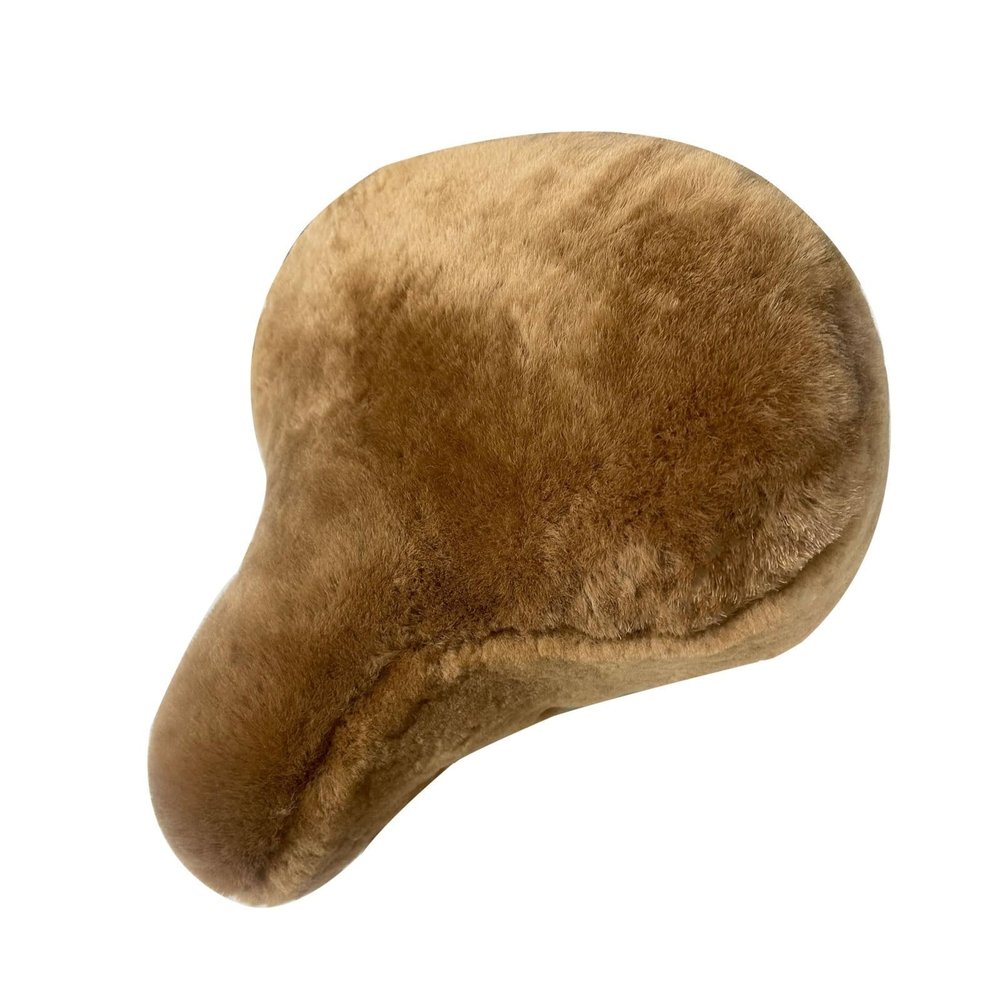 Yixasdw 11 * 11in, 12 * 12in 6 Colors Genuine Sheepskin Bicycle Seat Cover, Cushion Bicycle Seat Cover Sheepskin Cruiser With Sheepskin Bicycle Seat Cover/Pad Pure Wool Cushion (Dark brown, 12*12in)