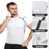 Niksa Men's Compression Shirts, Short Sleeve Athletic Compression Tops Dry Workout T Shirt, Rash Guard Base Layer Undershirt view 4