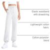 BOOPH Girls Sweatpants Kids Cotton Drawstring Joggers Teen Athletic Pants White 9-10 Years view 4