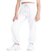 BOOPH Girls Sweatpants Kids Cotton Drawstring Joggers Teen Athletic Pants White 7-8 Years view 1