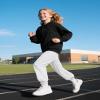 BOOPH Girls Sweatpants Kids Cotton Drawstring Joggers Athletic Pants with Pockets for Teen Girls White 13-14 Years view 3