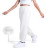 BOOPH Girls Sweatpants Kids Cotton Drawstring Joggers Athletic Pants with Pockets for Teen Girls White 13-14 Years view 4
