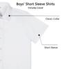 Lycody Toddler Boys White Button Down Shirt Short Sleeve Kids Collared Dress Tuxedo Shirts for Wedding Boy Summer Clothes 2T view 3